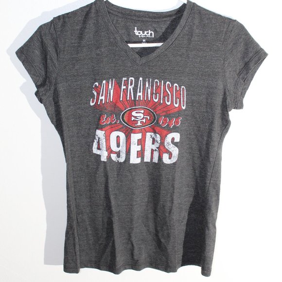 NFL Tops - San Fransisco 49rs Womens Grey Teeshirt